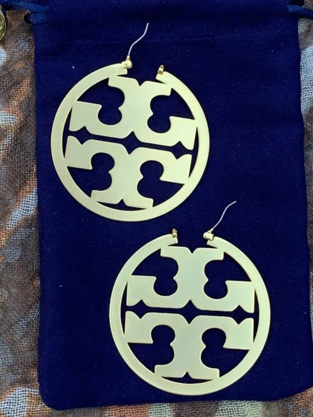 NWOT Tory Burch Icon Hoop Earrings